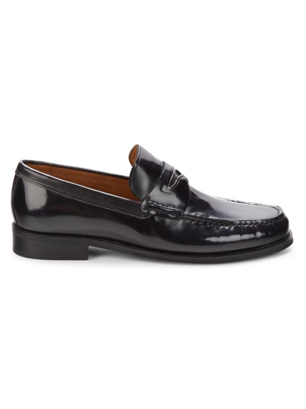 Donald J Pliner Patent Leather Penny Loafers